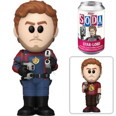 Figura colecionável Funko SODA Star-Lord e lata branca de colecionador
