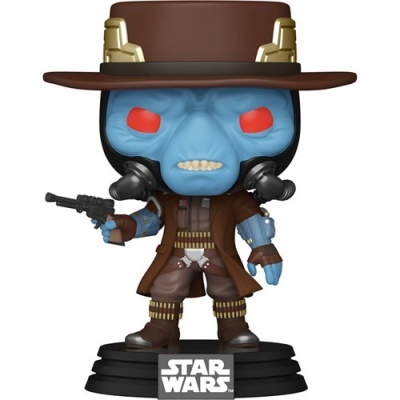Figura Funko Pop Star Wars personagem azul com chapéu castanho e pistola
