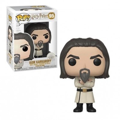 Figura Funko Pop Igor Karkaroff Harry Potter 95 em vinil com casaco bege e cabelo castanho.