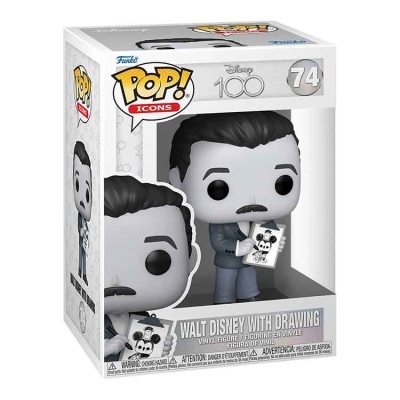 Figura Funko Pop! Walt Disney com desenho na embalagem