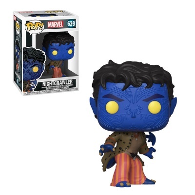 Funko Pop! Marvel Nightcrawler número 639 com pele azul e roupa listrada