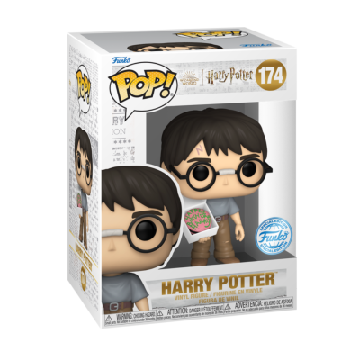 Figura Funko Pop! de Harry Potter dentro da caixa