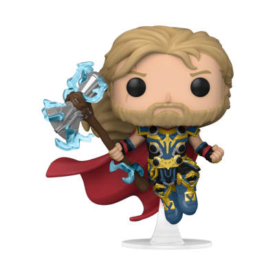Figura colecionável de vinil do Thor com armadura e capa vermelha