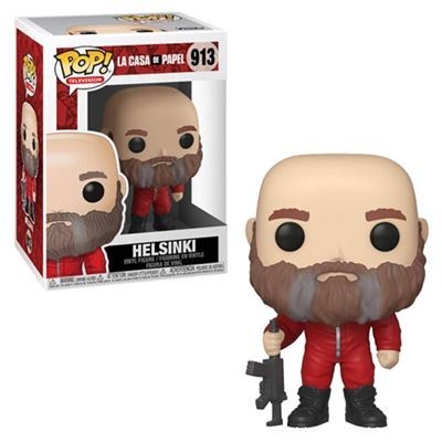 Figura Funko Pop Helsinki La Casa de Papel nº 913 com fato vermelho e arma