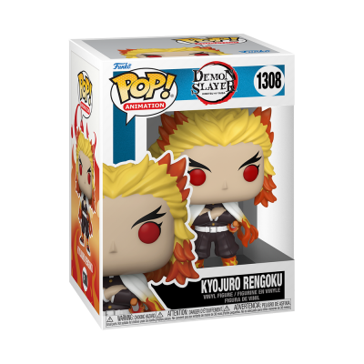 Figura colecionável Funko Pop Kyojuro Rengoku Demon Slayer na caixa