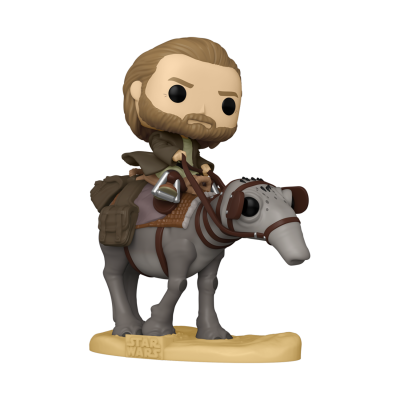 Figura Funko Pop de Qui-Gon Jinn a cavalo com base STAR WARS