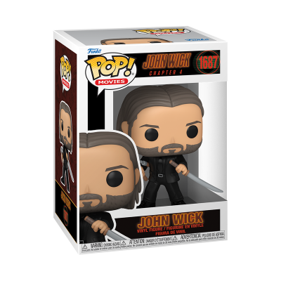 Funko Pop! vinil figura John Wick Chapter 4 na embalagem