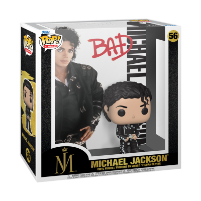 Boneco Funko Pop Michael Jackson edição Bad na caixa