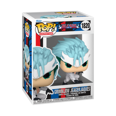 Funko Pop! Animation: Grimmjow Jaegerjaques, personagem da série Bleach, embalagem visível