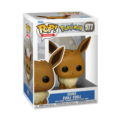 Figura Funko Pop! de Eevee do Pokémon em embalagem