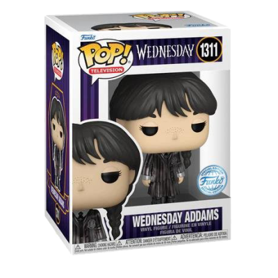 Boneca de vinil Funko Pop! Wednesday Addams na caixa