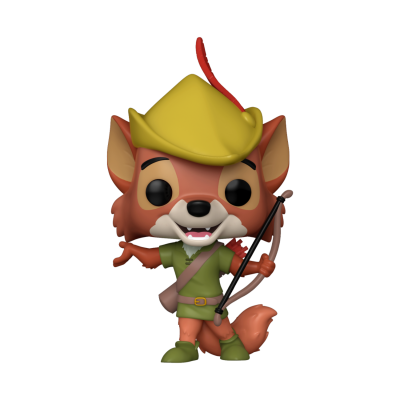 Figura de vinil raposa com arco e chapéu amarelo