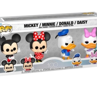 Conjunto de figuras Pop! Disney Mickey, Minnie, Donald e Daisy embaladas