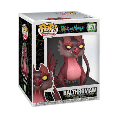 Figura Funko Pop! Balthromaw de Rick and Morty na caixa.