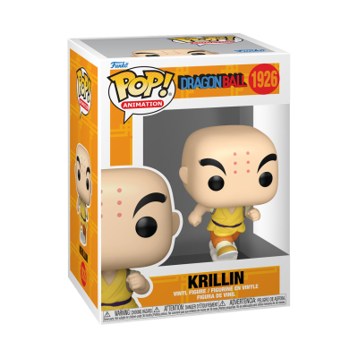 Figura de vinil POP Animation Krillin da Dragon Ball na caixa