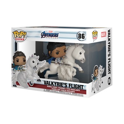 Figura Pop! Riders Avengers Endgame Valkyrie's Flight número 86 numa caixa de embalagem