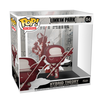 Funko Pop! Hybrid Theory da Linkin Park em caixa transparente e colorida