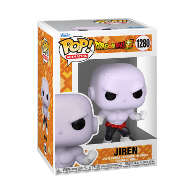 Funko Pop Jiren Dragon Ball Super número 1280 em vinil numa caixa com janela