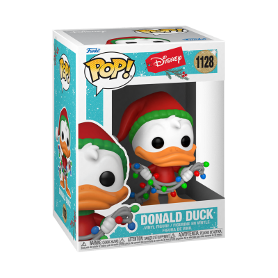 Figura de vinil Pop! do Donald Duck em embalagem de Natal