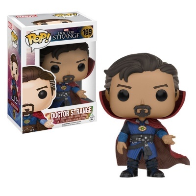 Boneco Funko Pop! Doctor Strange número 169 com capa vermelha