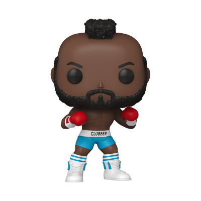 Figura Funko Pop pugilista com luvas vermelhas e calções azuis CLUBBER