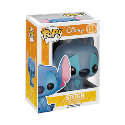 Figura Funko Pop! Stitch em vinil azul e rosa na embalagem