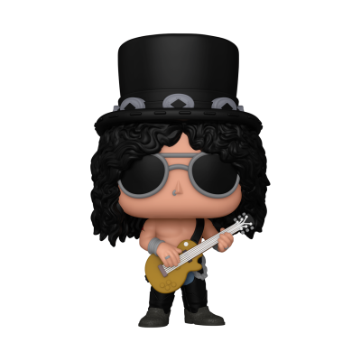 Figura Funko Pop de músico com guitarra e chapéu preto