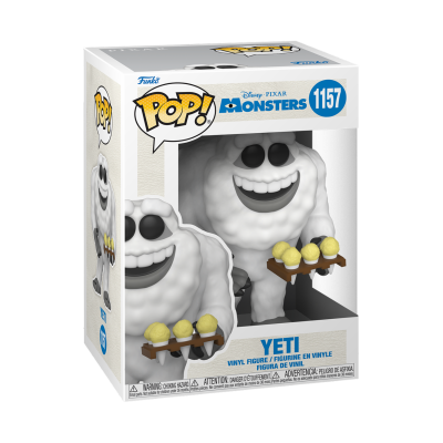 Boneco Pop! de vinil Yeti segurando bandeja com sorvetes na embalagem