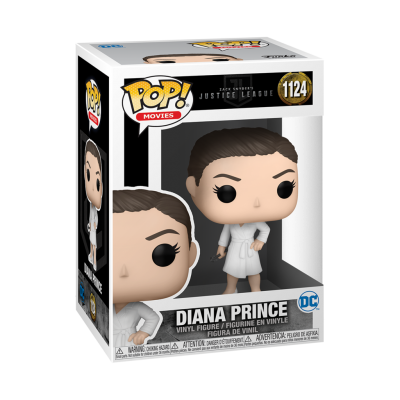 Figura Funko Pop! Diana Prince vestida de branco na embalagem