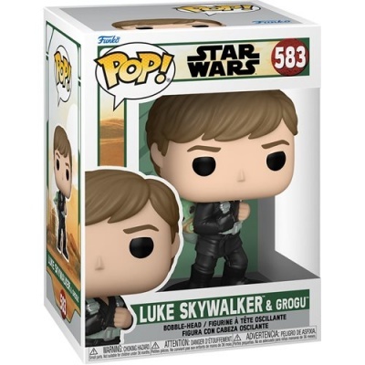 Funko Pop! Star Wars Luke Skywalker & Grogu número 583 em caixa