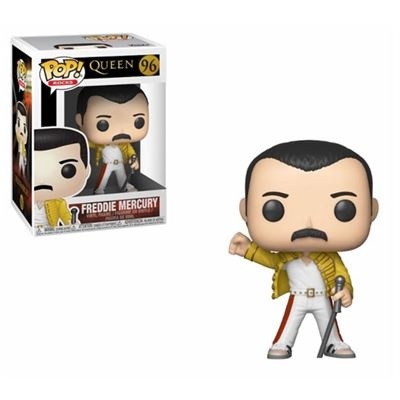 Funko Pop! Freddie Mercury com caixa ao fundo