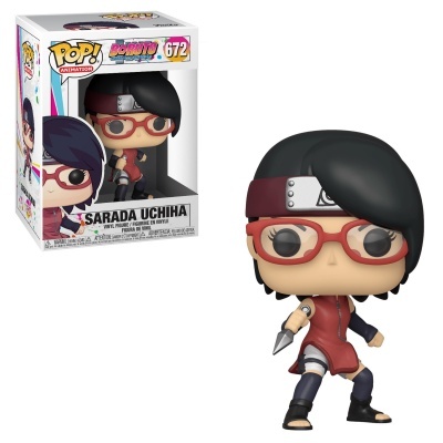 Funko Pop Sarada Uchiha Boruto número 672 em embalagem original