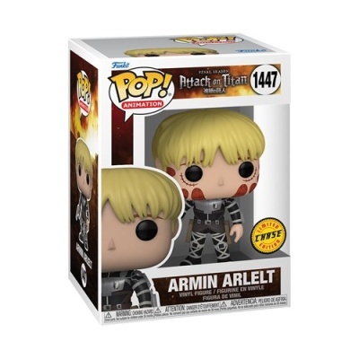 Figura Funko Pop! Armin Arlert Attack on Titan na embalagem