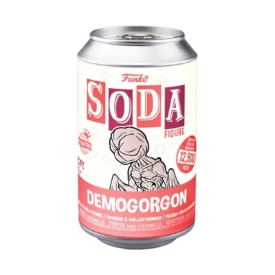 Lata Funko Soda Figure Demogorgon branca e vermelha