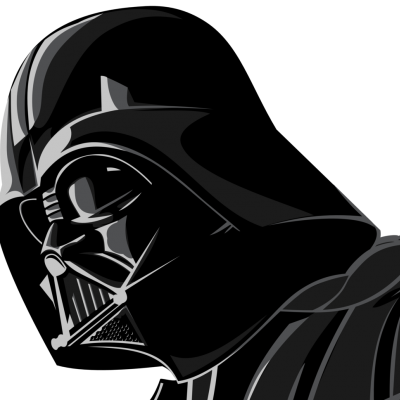 Ilustração digital de personagem com capacete e máscara preta