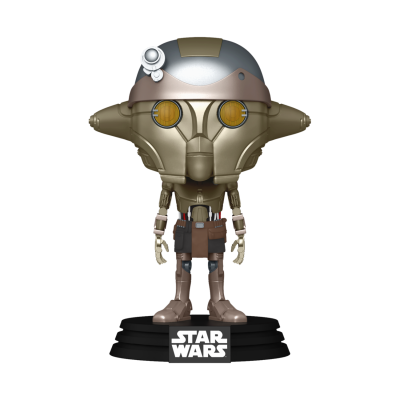 Figura de vinil estilizada Star Wars com capacete prateado e dourado