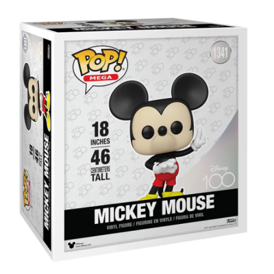 Caixa com figura de vinil Mickey Mouse POP! MEGA 46 cm altura