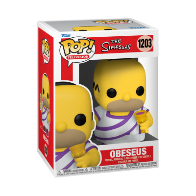Figura Funko Pop! de Obeseus dos Simpsons na caixa
