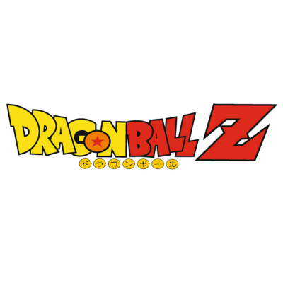 Logótipo Dragon Ball Z colorido com texto e caracteres japoneses