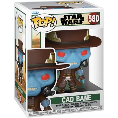 Boneco Funko Pop! Cad Bane Star Wars azul com chapéu castanho na caixa