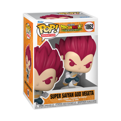Funko Pop! Animation Super Saiyan God Vegeta Dragon Ball Super vinil na caixa