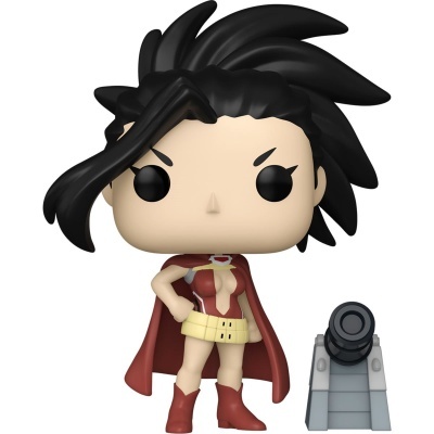 Figura Funko Pop de personagem feminina com cabelo preto e capa vermelha