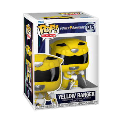 Figura Funko Pop! Yellow Ranger Power Rangers número 1375 em caixa