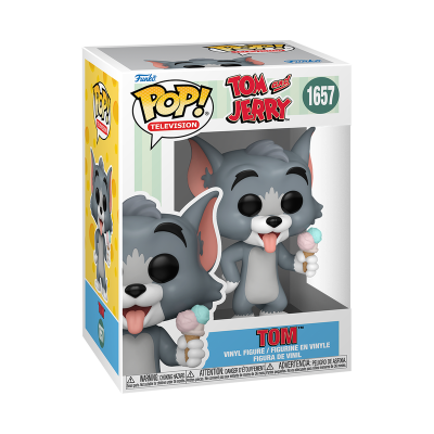 Figura vinyl Tom de Tom and Jerry com gelado, embalagem POP! TELEVISION