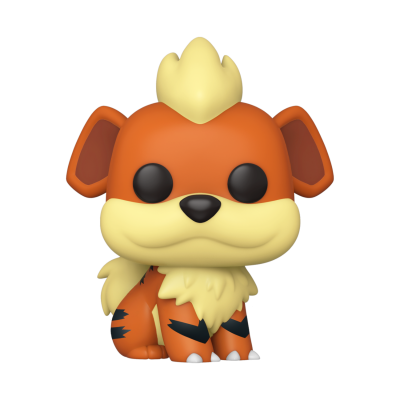 Figura colecionável estilo Funko Pop de um animal laranja com crina amarela