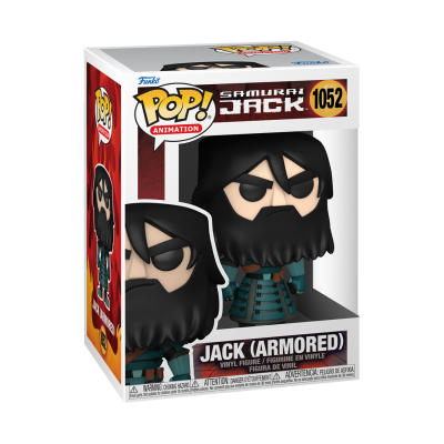 Funko Pop! Jack (Armored) da série Samurai Jack em caixa de vinil número 1052.