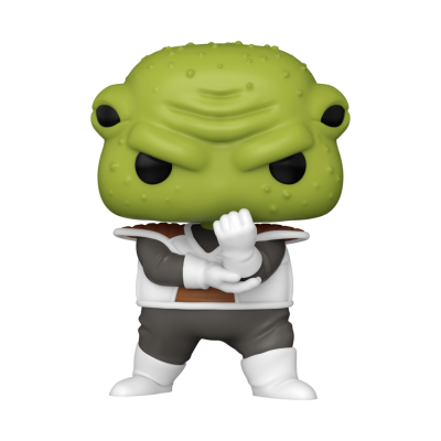 Figura Funko Pop personagem cabeça verde com fato cinzento, botas e luvas brancas.
