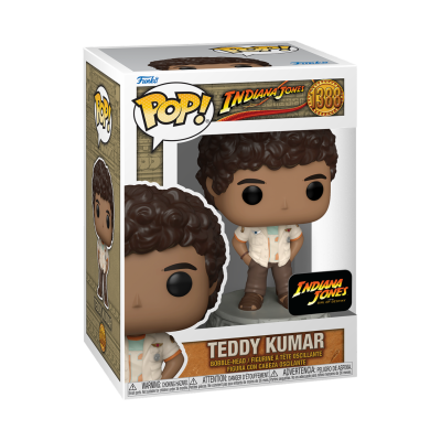 Funko Pop! Indiana Jones - Teddy Kumar, figura de vinil na caixa