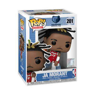 Funko Pop! Basketball Ja Morant Memphis Grizzlies número 201 em embalagem azul e branca