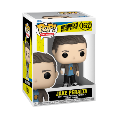 Funko Pop Jake Peralta Brooklyn Nine-Nine embalagem com figura de vinil
